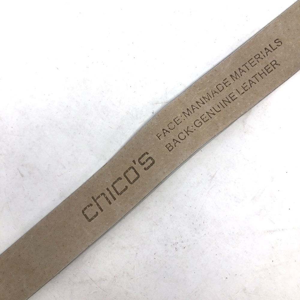 Chico's Cream Snake Pattern Belt - Picture 4 of 5